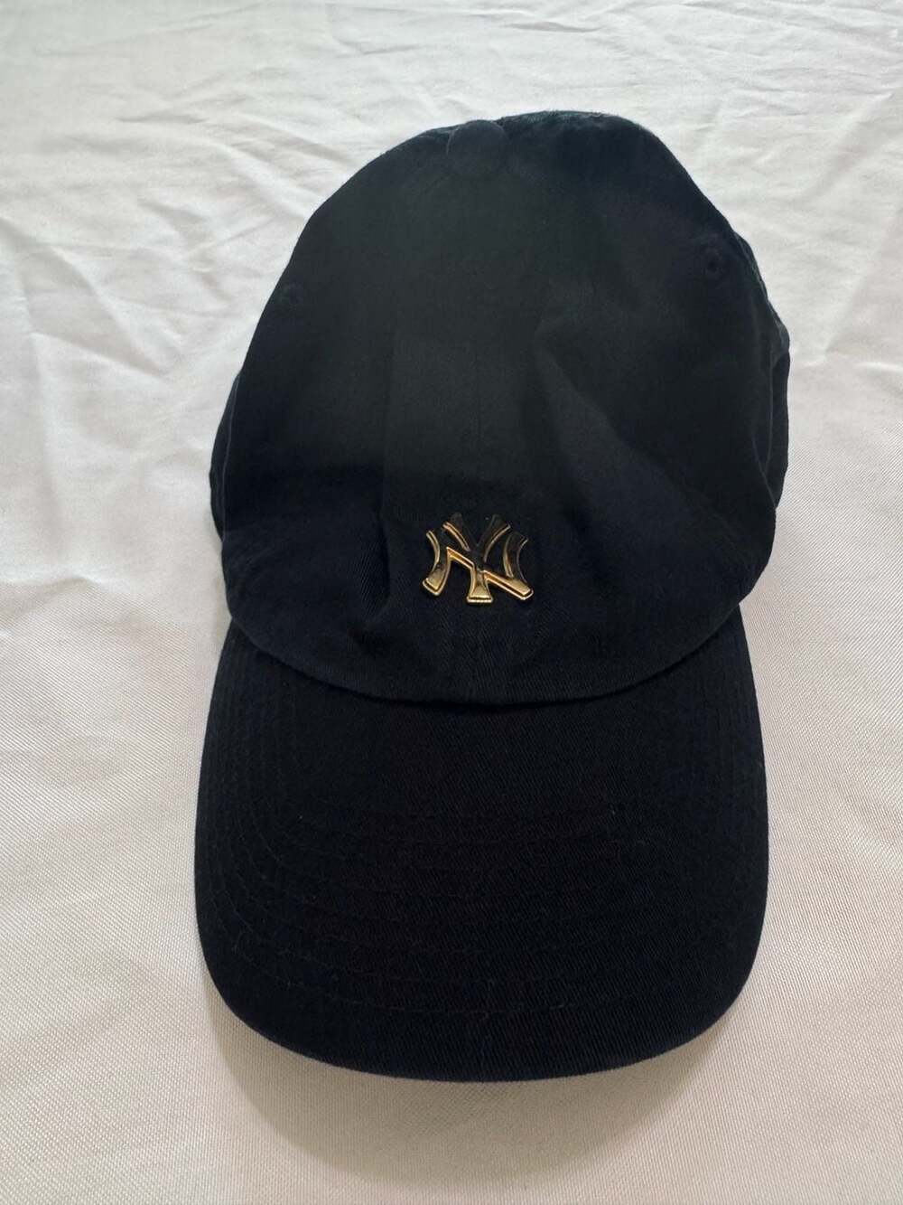 Vintage Inspired Black NY Baseball Cap Gold Logo Streetwear Dad Hat
